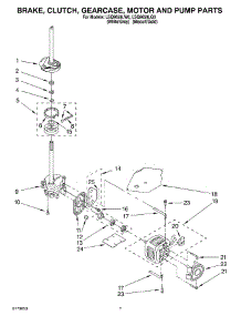 04 - Brake, Clutch, Gearcase, Motor And Pump parts for Whirlpool Washer LSQ9659LG0 from AppliancePartsPros.com