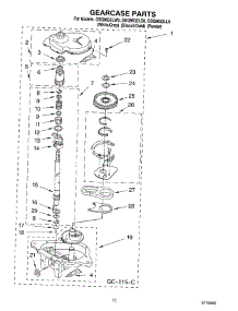 08 - Gearcase parts for Whirlpool Washer GSQ9632LL0 from AppliancePartsPros.com