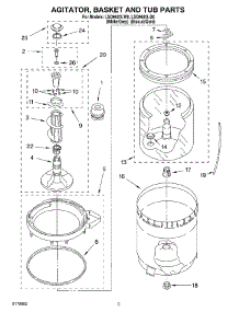 03 - Agitator, Basket And Tub parts for Whirlpool Washer LSQ9620LW0 from AppliancePartsPros.com