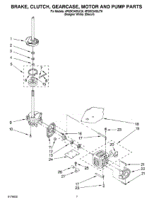 04 - Brake, Clutch, Gearcase, Motor And Pump parts for Whirlpool Washer 4PGSC9455JQ0 from AppliancePartsPros.com