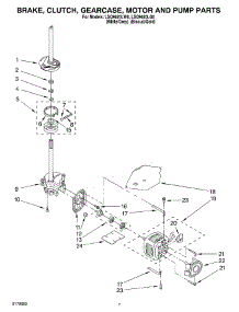 04 - Brake, Clutch, Gearcase, Motor And Pump parts for Whirlpool Washer LSQ9620LW0 from AppliancePartsPros.com