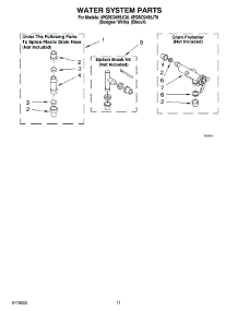 07 - Water System parts for Whirlpool Washer 4PGSC9455JQ0 from AppliancePartsPros.com