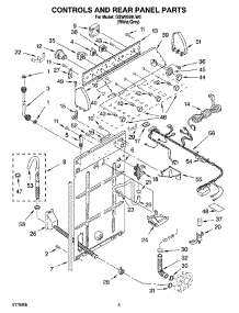 02 - Controls And Rear Panel Parts parts for Whirlpool Washer GSW9559LW0 from AppliancePartsPros.com