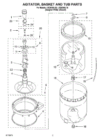 03 - Agitator, Basket And Tub parts for Whirlpool Washer LSQ9200LT0 from AppliancePartsPros.com