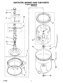 03 - Agitator, Basket And Tub Parts parts for Whirlpool Washer GSW9559LW0 from AppliancePartsPros.com
