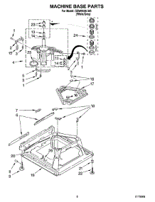 05 - Machine Base Parts parts for Whirlpool Washer GSW9559LW0 from AppliancePartsPros.com
