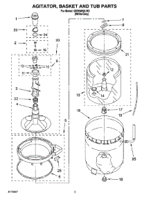 03 - Agitator, Basket And Tub Parts parts for Whirlpool Washer GSW9650LW0 from AppliancePartsPros.com