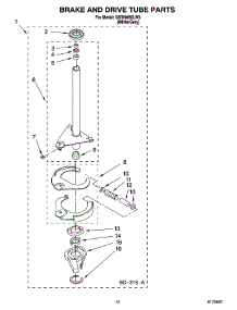 08 - Brake And Drive Tube Parts parts for Whirlpool Washer GSW9650LW0 from AppliancePartsPros.com