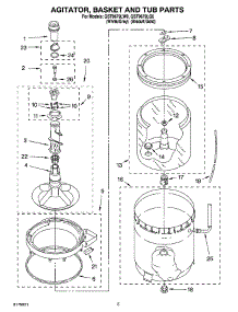 03 - Agitator, Basket And Tub Parts parts for Whirlpool Washer GST9679LW0 from AppliancePartsPros.com