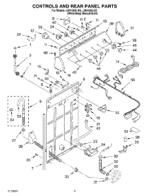 02 - Controls And Rear Panel parts for Whirlpool Washer LSN1000LG0 from AppliancePartsPros.com