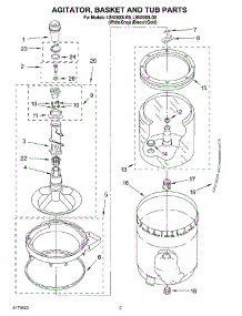 03 - Agitator, Basket And Tub parts for Whirlpool Washer LSN2000LW0 from AppliancePartsPros.com