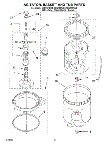 03 - Agitator, Basket And Tub parts for Whirlpool Washer GSQ9631LG0 from AppliancePartsPros.com