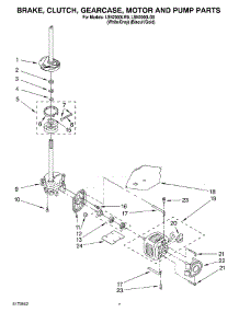 04 - Brake, Clutch, Gearcase, Motor And Pump parts for Whirlpool Washer LSN2000LG0 from AppliancePartsPros.com