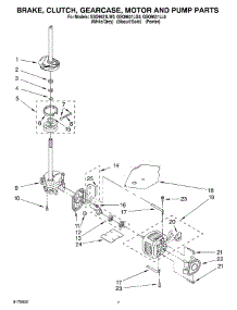 04 - Brake, Clutch, Gearcase, Motor And Pump parts for Whirlpool Washer GSQ9631LG0 from AppliancePartsPros.com