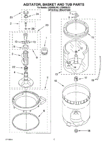 03 - Agitator, Basket And Tub parts for Whirlpool Washer LSQ9600LG0 from AppliancePartsPros.com