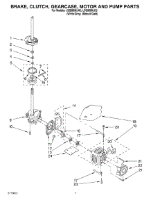 04 - Brake, Clutch, Gearcase, Motor And Pump parts for Whirlpool Washer LSQ9600LG0 from AppliancePartsPros.com