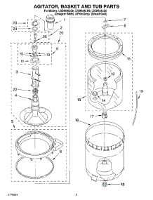 03 - Agitator, Basket And Tub parts for Whirlpool Washer LSQ9549LQ0 from AppliancePartsPros.com