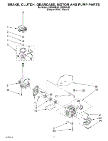 04 - Brake, Clutch, Gearcase, Motor And Pump parts for Whirlpool Washer LSR8444LQ0 from AppliancePartsPros.com
