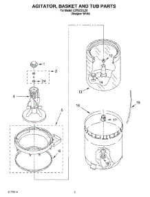 03 - Agitator, Basket And Tub parts for Whirlpool Washer LSR5232LQ0 from AppliancePartsPros.com