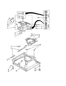 Machine Base parts for Whirlpool Washer 8530090 from AppliancePartsPros.com