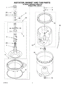03 - Agitator, Basket And Tub parts for Whirlpool Washer LSR8444LT0 from AppliancePartsPros.com