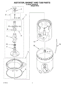 03 - Agitator, Basket And Tub parts for Whirlpool Washer LS6333LQ0 from AppliancePartsPros.com