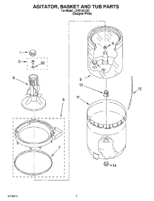 03 - Agitator, Basket And Tub parts for Whirlpool Washer LSR5101LQ0 from AppliancePartsPros.com