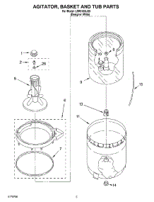 03 - Agitator, Basket And Tub parts for Whirlpool Washer LSR5100LQ0 from AppliancePartsPros.com