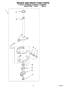 07 - Brake And Drive Tube parts for Whirlpool Washer GVW9959KL2 from AppliancePartsPros.com