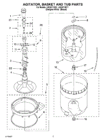 03 - Agitator, Basket And Tub parts for Whirlpool Washer LSQ9211KT1 from AppliancePartsPros.com