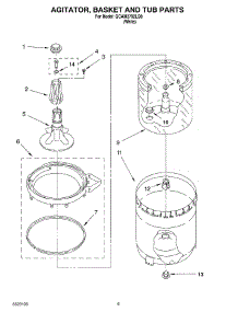 04 - Agitator, Basket And Tub parts for Whirlpool Washer GCAM2792LQ0 from AppliancePartsPros.com