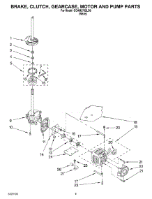 05 - Brake, Clutch, Gearcase, Motor & Pump parts for Whirlpool Washer GCAM2792LQ0 from AppliancePartsPros.com