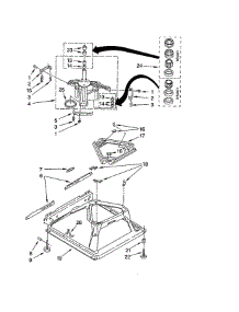 Machine Base parts for Whirlpool Washer 7MLSC9545JQ2 from AppliancePartsPros.com