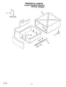 07 - Pedestal parts for Whirlpool Washer GHW9100LW0 from AppliancePartsPros.com