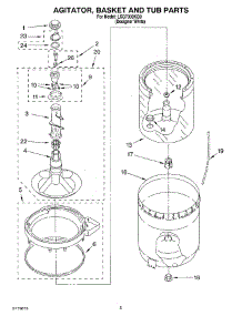 03 - Agitator, Basket And Tub parts for Whirlpool Washer LSQ7030KQ0 from AppliancePartsPros.com