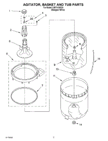 03 - Agitator, Basket And Tub parts for Whirlpool Washer LSR7133KQ0 from AppliancePartsPros.com