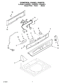 04 - Control Panel parts for Whirlpool Washer GVW9959KT1 from AppliancePartsPros.com