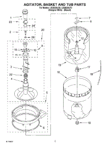 03 - Agitator, Basket And Tub parts for Whirlpool Washer LSQ8500JT2 from AppliancePartsPros.com