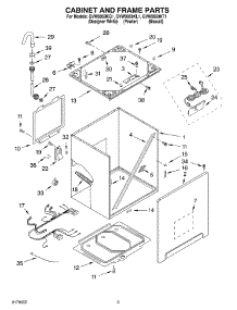 02 - Cabinet & Frame parts for Whirlpool Washer GVW9959KL1 from AppliancePartsPros.com