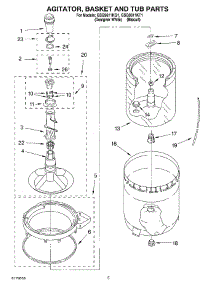 03 - Agitator, Basket And Tub parts for Whirlpool Washer GSQ9611KQ1 from AppliancePartsPros.com