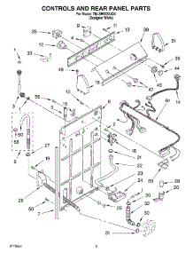 02 - Controls And Rear Panel parts for Whirlpool Washer 7MLSR6232JQ0 from AppliancePartsPros.com