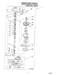 08 - Gearcase parts for Whirlpool Washer GSQ9611KT1 from AppliancePartsPros.com
