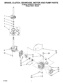 04 - Brake, Clutch, Gearcase, Motor And Pump parts for Whirlpool Washer GST9675JT2 from AppliancePartsPros.com