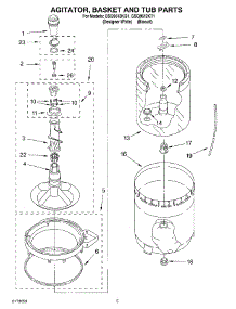 03 - Agitator, Basket And Tub parts for Whirlpool Washer GSQ9612KQ1 from AppliancePartsPros.com