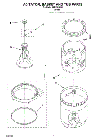 06 - Agitator, Basket And Tub parts for Whirlpool Washer CAE2761KQ0 from AppliancePartsPros.com