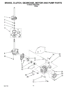 07 - Brake, Clutch, Gearcase, Motor And Pump parts for Whirlpool Washer CAE2761KQ0 from AppliancePartsPros.com