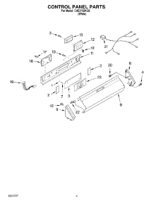 03 - Control Panel parts for Whirlpool Washer CAE2762KQ0 from AppliancePartsPros.com