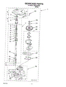 10 - Gearcase parts for Whirlpool Washer CAE2761KQ0 from AppliancePartsPros.com