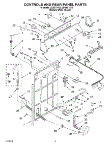 02 - Controls And Rear Panel parts for Whirlpool Washer LSQ9211KT0 from AppliancePartsPros.com