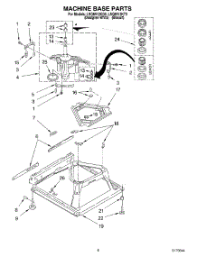 05 - Machine Base parts for Whirlpool Washer LSQ8512KT0 from AppliancePartsPros.com